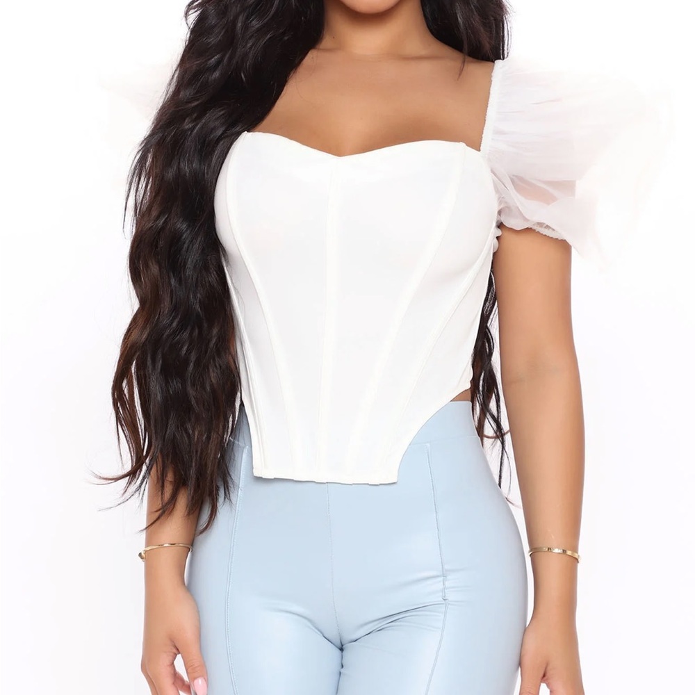 White corset top